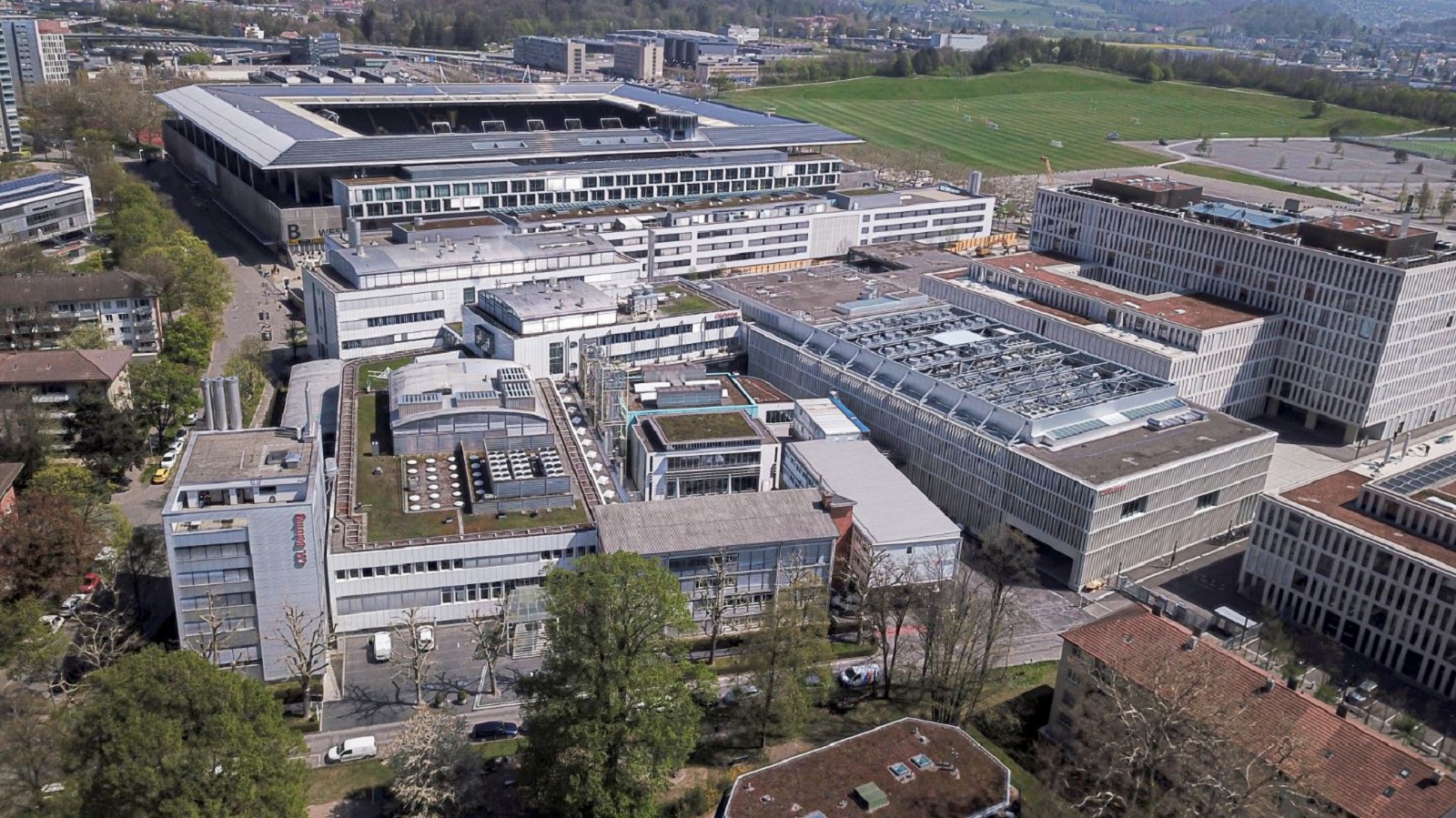 Vogelperspektive auf den Standort Bern