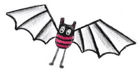 Children's book on coronavirus illustration: a bat