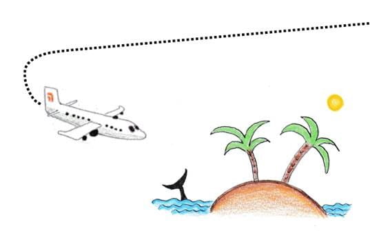 Illustration eines Kinderbuchs über den Coronavirus: Reisen