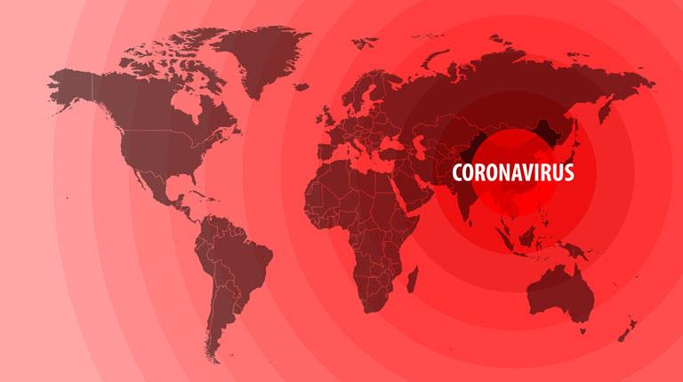 world map coronavirus impact