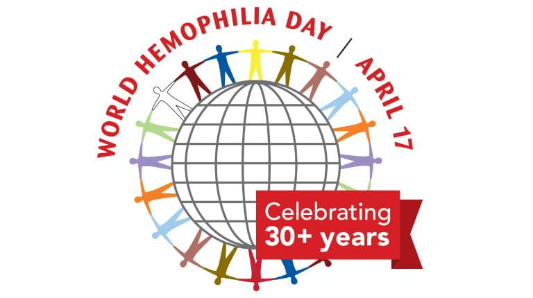 World Hemophilia Day logo 30ième anniversaire